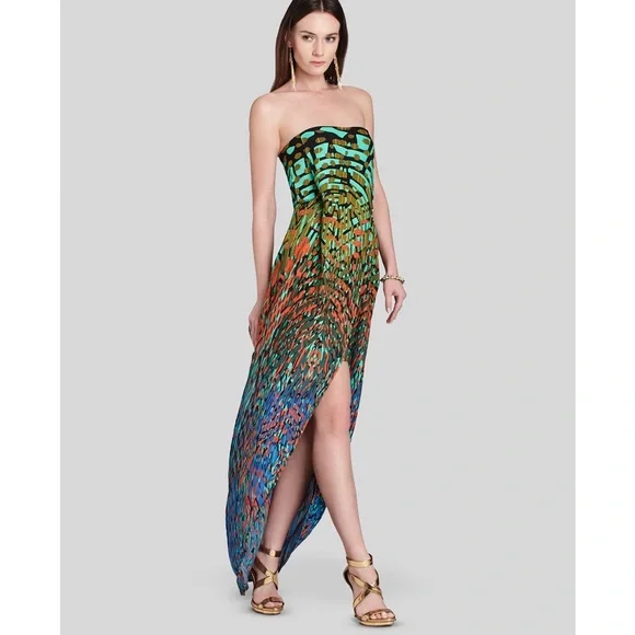 BCBGMAXAZRIA Women’s Jesse Printed Maxi Dress Size 0 Wedding Gown Formal - Picture 1 of 7